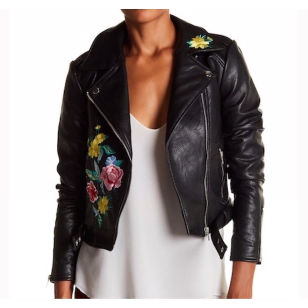 New Romeo and Juliet Couture Floral Moto Jacket